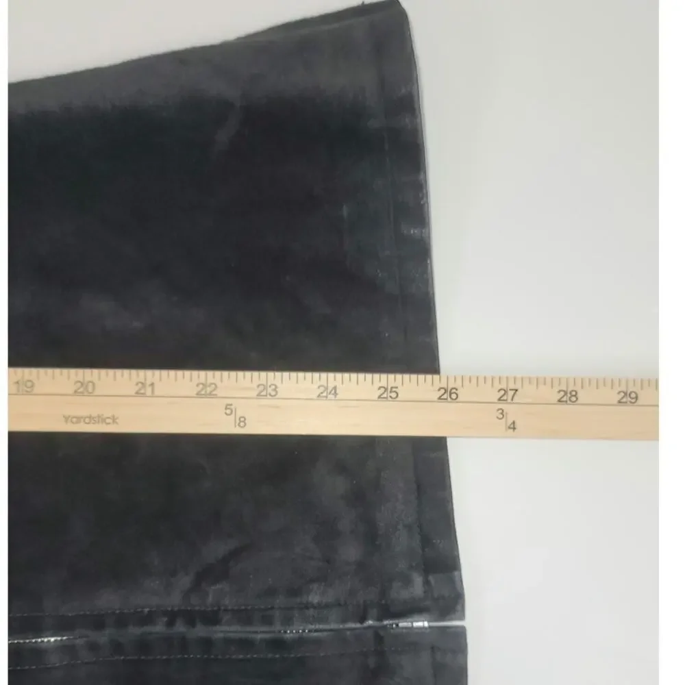 VINTAGE GANTOS 100% SUEDE LEATHER RIBBED FULLED ZIP VEST IN BLACK, SZ XL